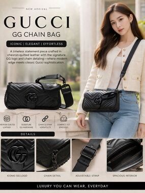 Gucci GG Marmont Matelasse Chain Crossbody Bag boutique curated edition